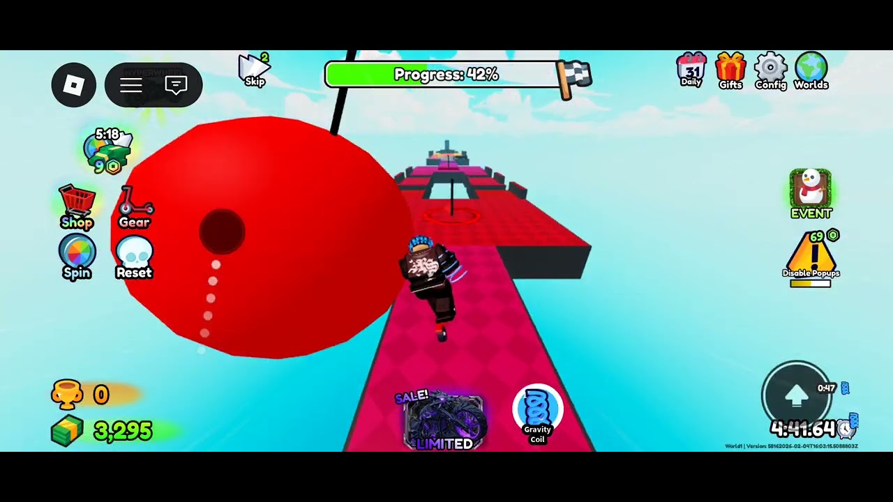 Playing bike obby