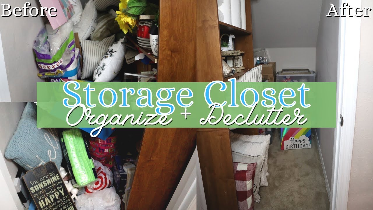 STORAGE CLOSET ORGANIZE + DECLUTTER | Organizing + Decluttering Tips | Extreme Organize + Declutter