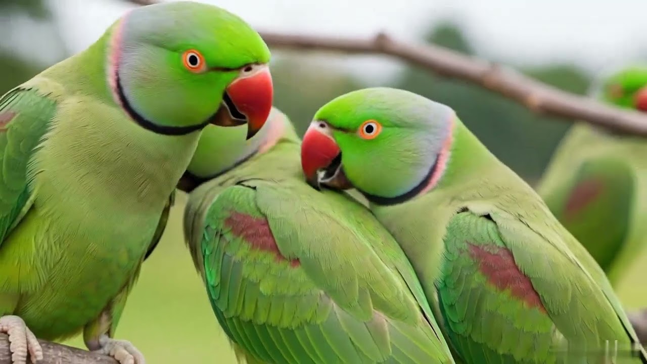 Green Ringneck Parrot Sounds Compilation