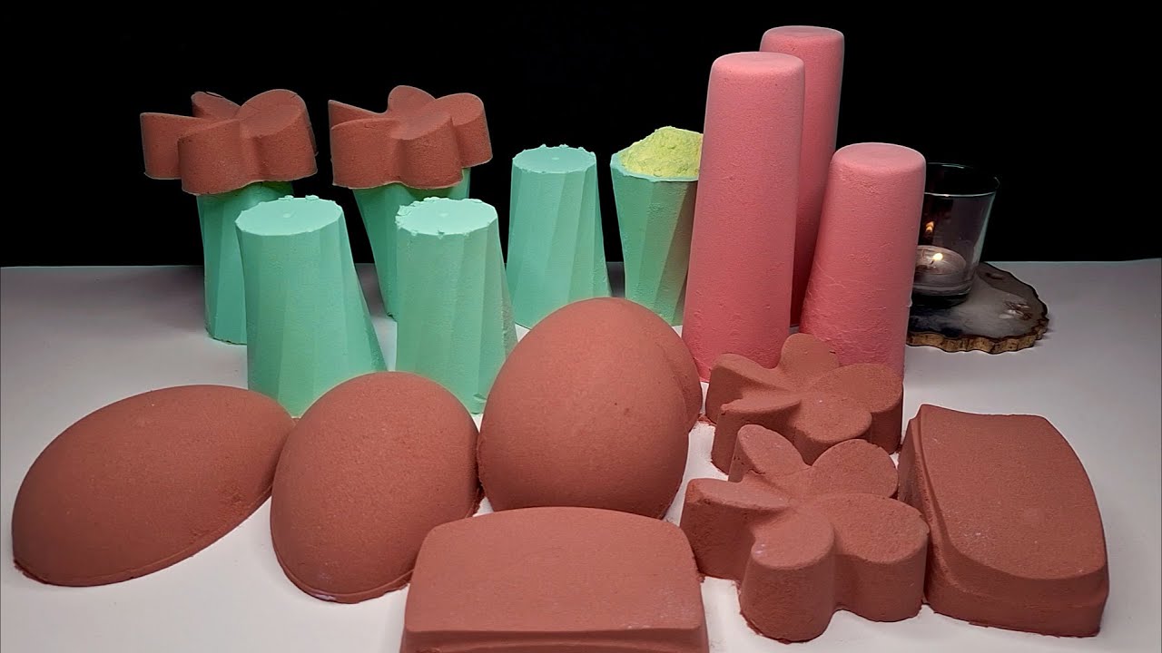 ASMR Baking Soda #satisfyingvideo 💚🤎❤️💛