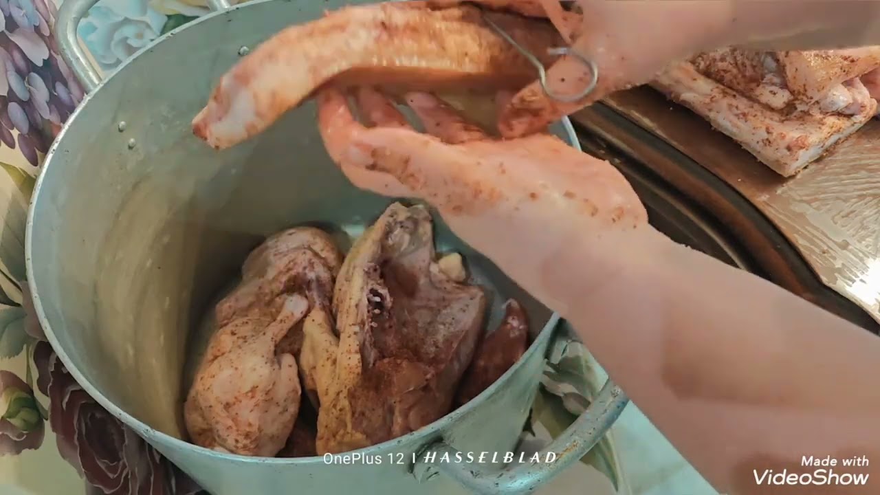 Carne afumată,în condiții de casă Cu arma tradițională.