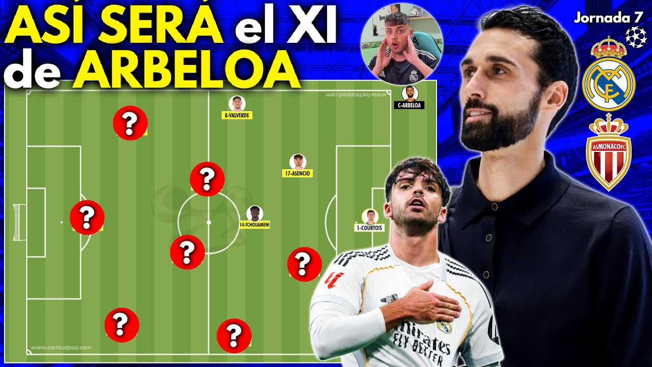 ¡ASÍ SERÁ la ALINEACIÓN de ARBELOA en el REAL MADRID vs MÓNACO!