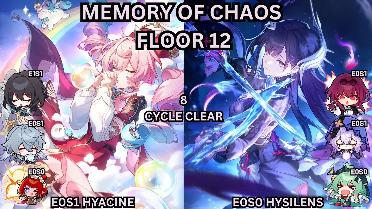 DPS Hyacine + Hysilens DOT Team clear the new 3.5 MOC 12 || Honkai: Star Rail