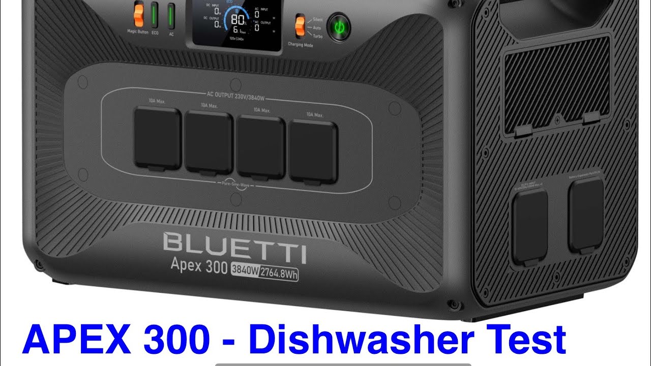 Bluetti APEX 300 - dishwasher test to 3200w