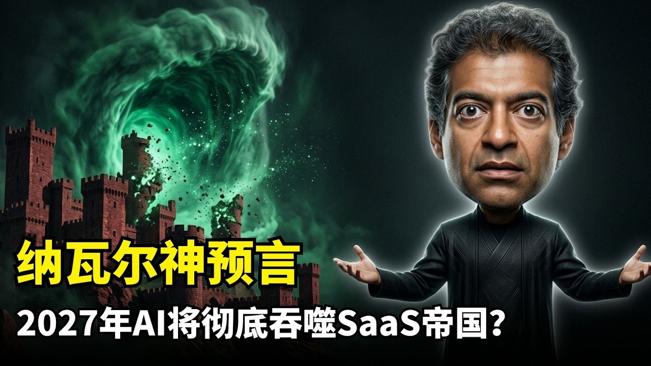【人工智能】AI正在吞噬SaaS | 纳瓦尔刷屏判断 | 软件死亡交叉 | AI Agent改写商业模式 | 订阅制终结 | 结果付费时代 | 巨头集体恐慌 | 传统软件护城河 | Adobe总裁辞职