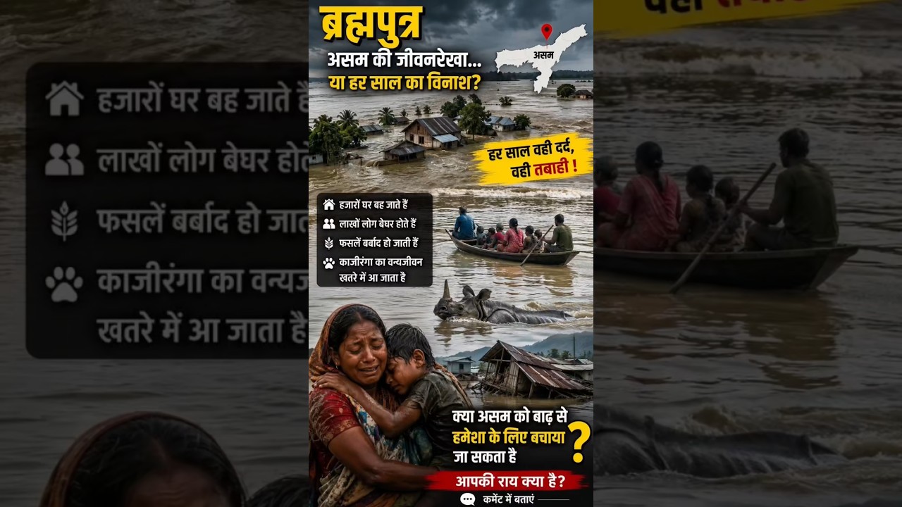 WHY IS ASSAM UNDERWATER EVERY YEAR? Brahmaputra River System #Assam #Flood #ClimateChange
