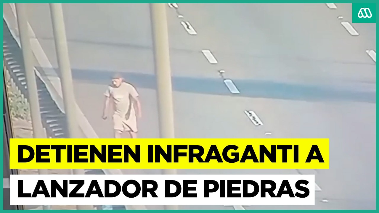 Detienen en flagrancia a sujeto que lanzaba piedras en la autopista
