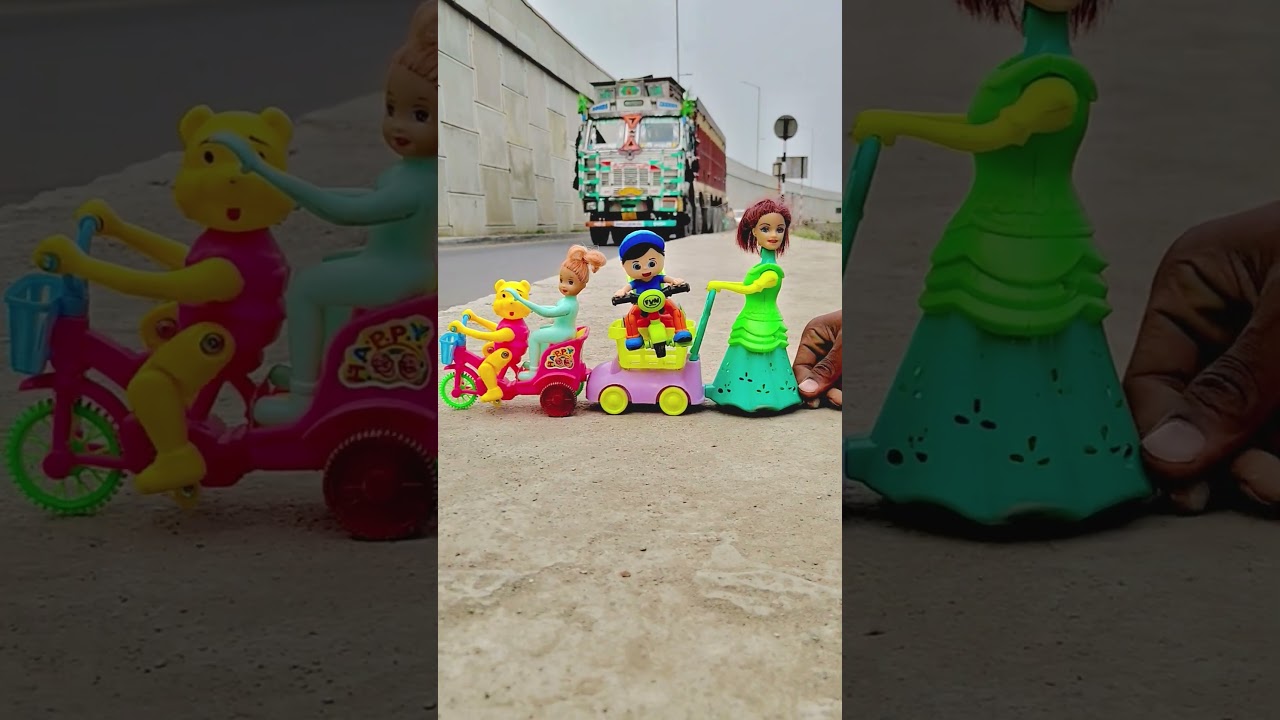 Remote Control Scooty Girl And Monkey Scooter Unboxing And Testing Short ||