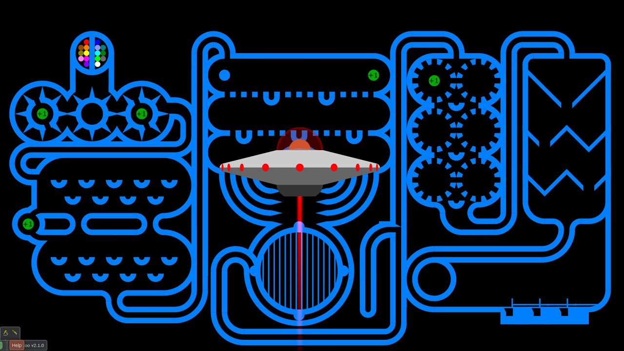 UFO Abduction - Don't Stop - Marble Race in Algodoo