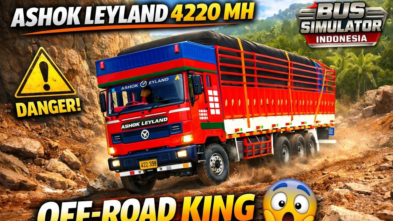 Ashok Leyland 4220 MH 🚛 | BUSSID Off-Road Driving Gameplay | Indian Truck Mod