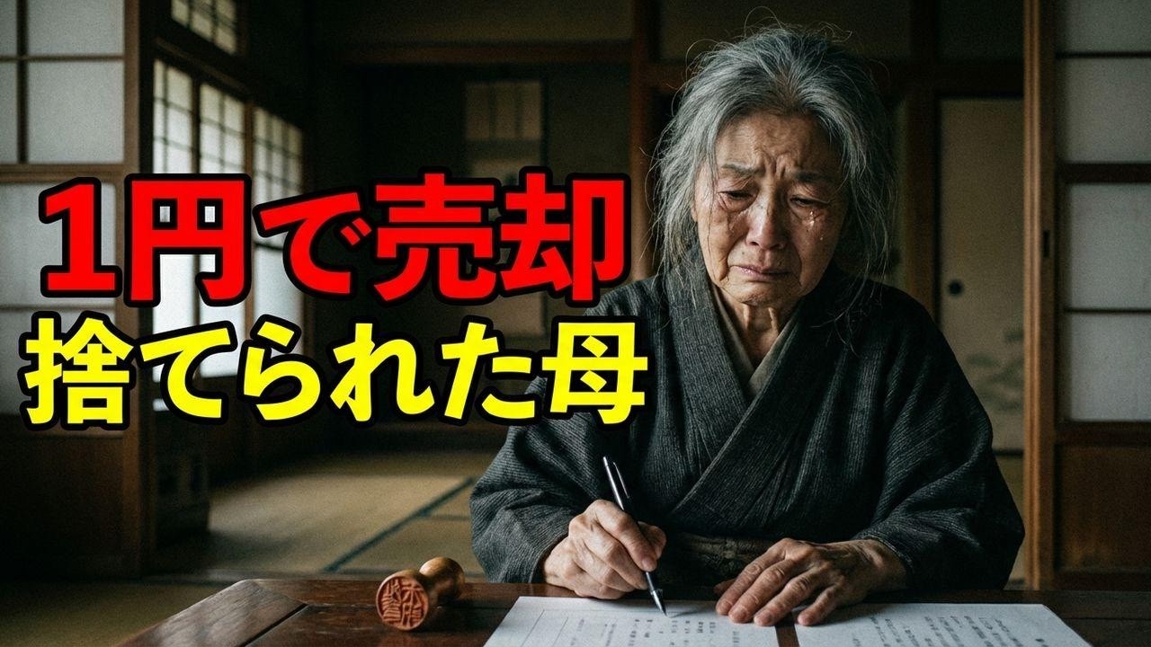 「1円で売ります」腰痛の私を放置した息子へ。母の最期の復讐