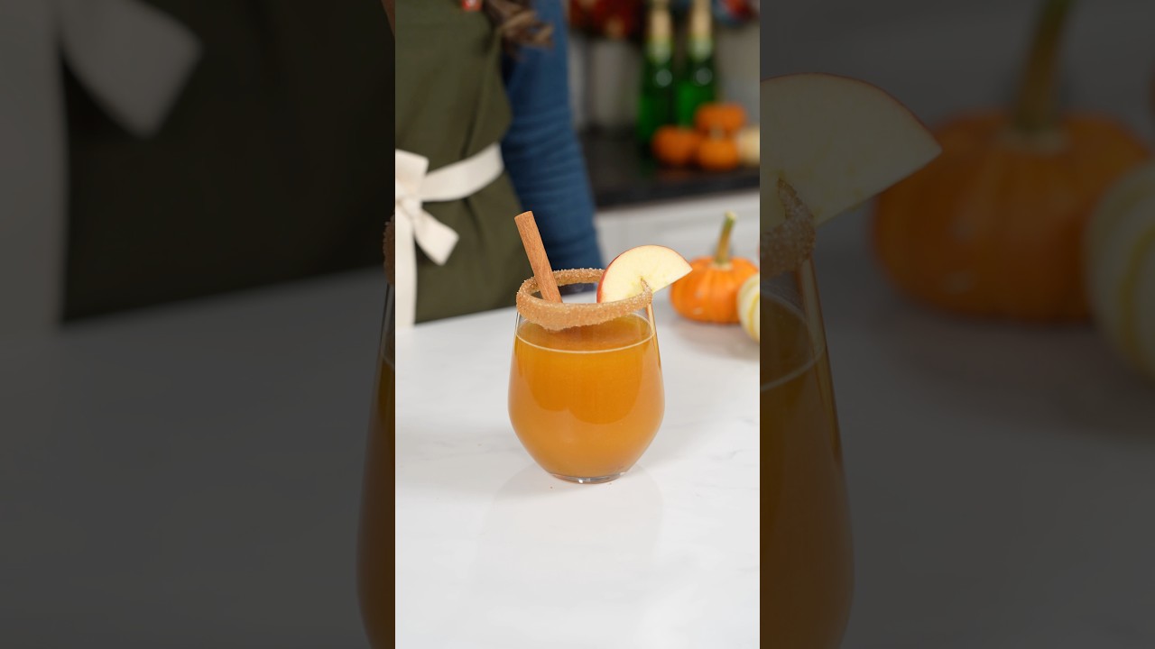 Pumpkin Spice Apple Cider Fizz 🍂🍸 #mocktail #pumpkinspice #fall