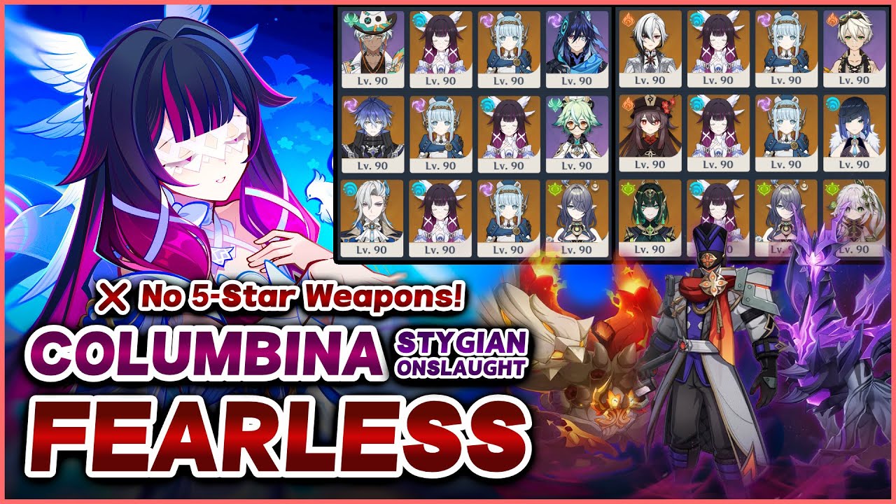 Columbina vs Fearless Stygian Onslaught | 7 Teams, 3 Bosses | Creator Server | Genshin Impact