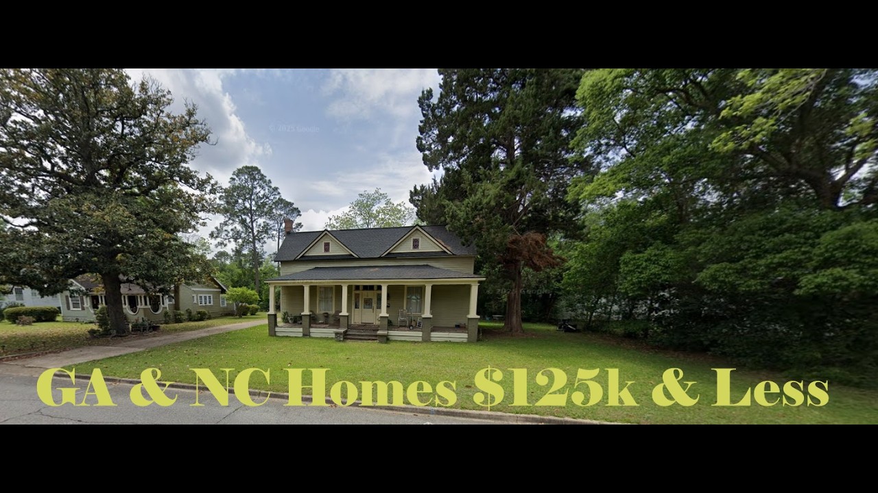 4 Homes in Georgia & North Carolina $125k & Less - Move-in ready