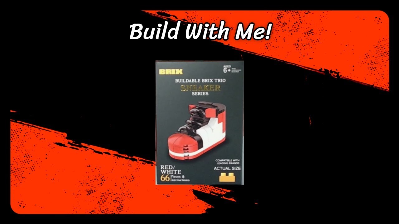 Build With Me! Micro Brix - Buildable Brix Trio - Sneakers - Red White - Normal Speed