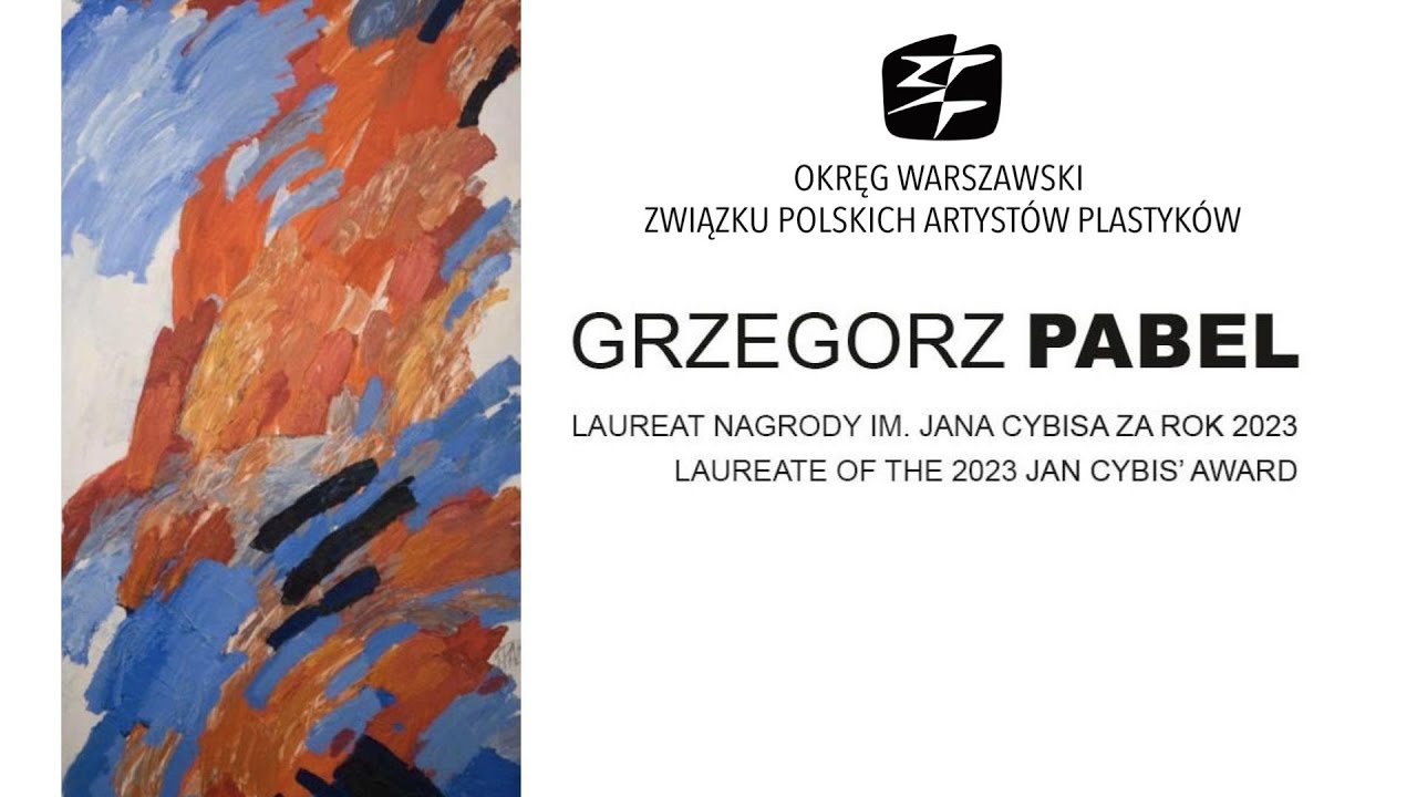 2024.09.27 Grzegorz Pabel - Laureat Nagrody im. J. Cybisa za rok 2023