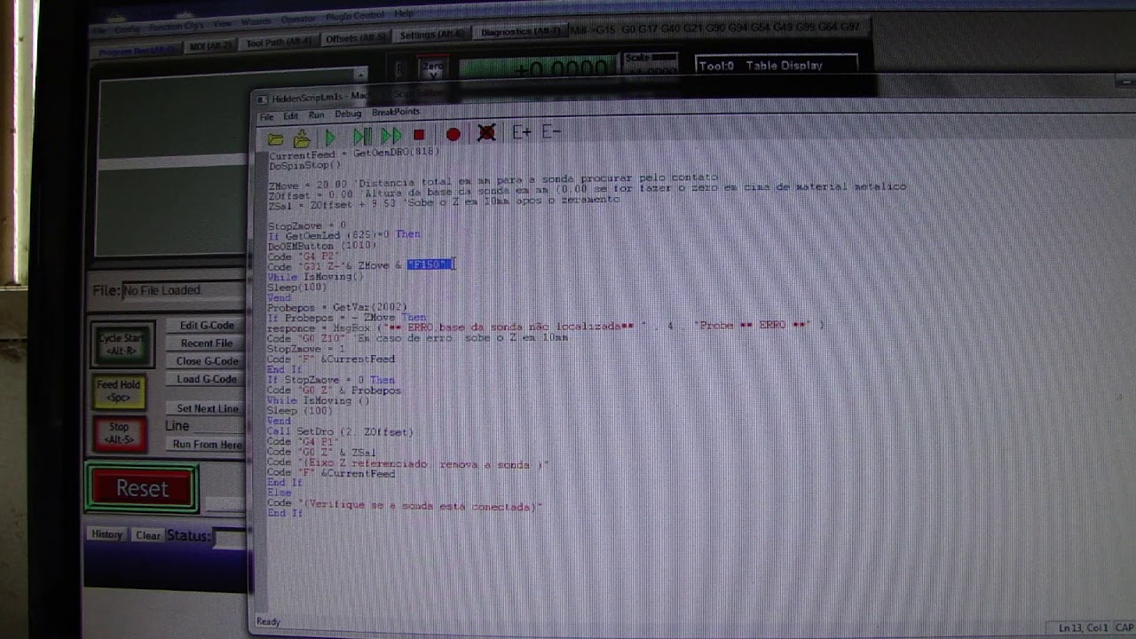 Adicionando uma Sonda (probe) de Auto Zero Tool no Mach3