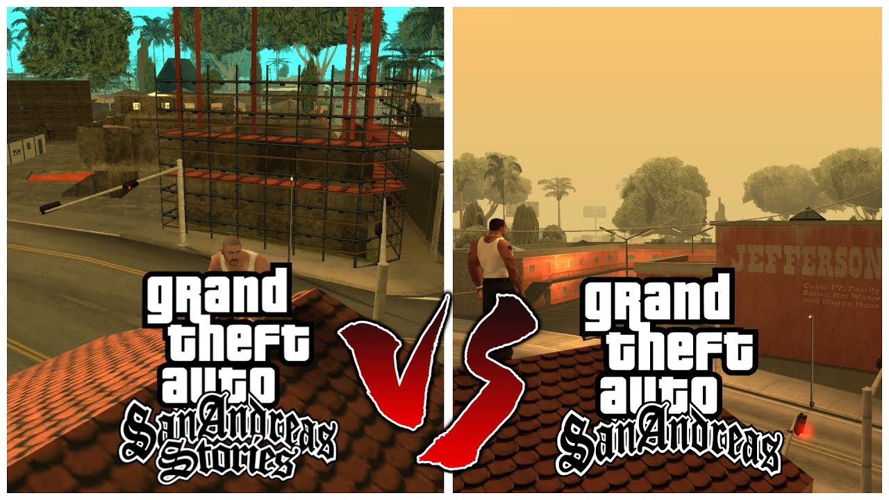 GTA San Andreas VS San Andreas Stories BUILDING COMPARISON!