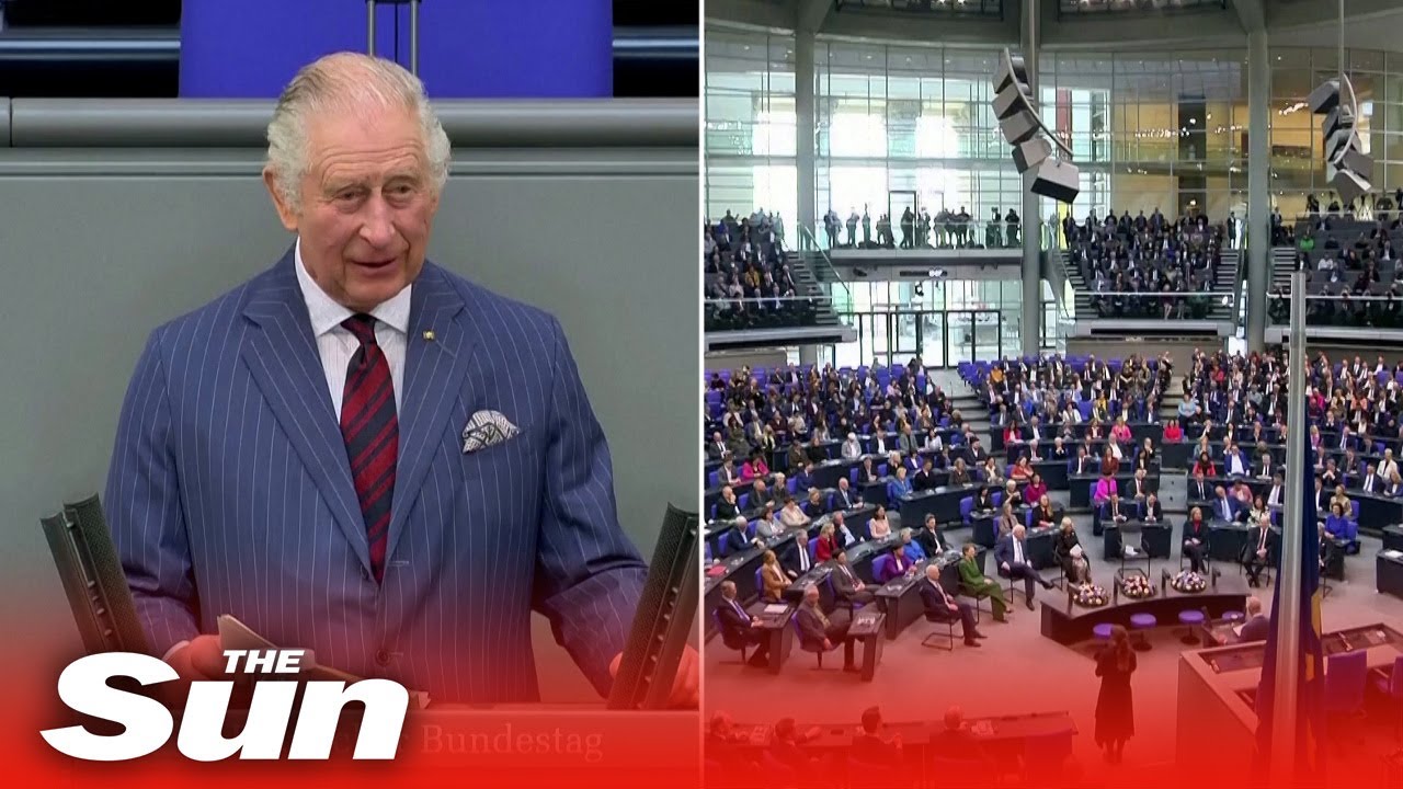 King Charles praises German British friendship and football in parliament speech