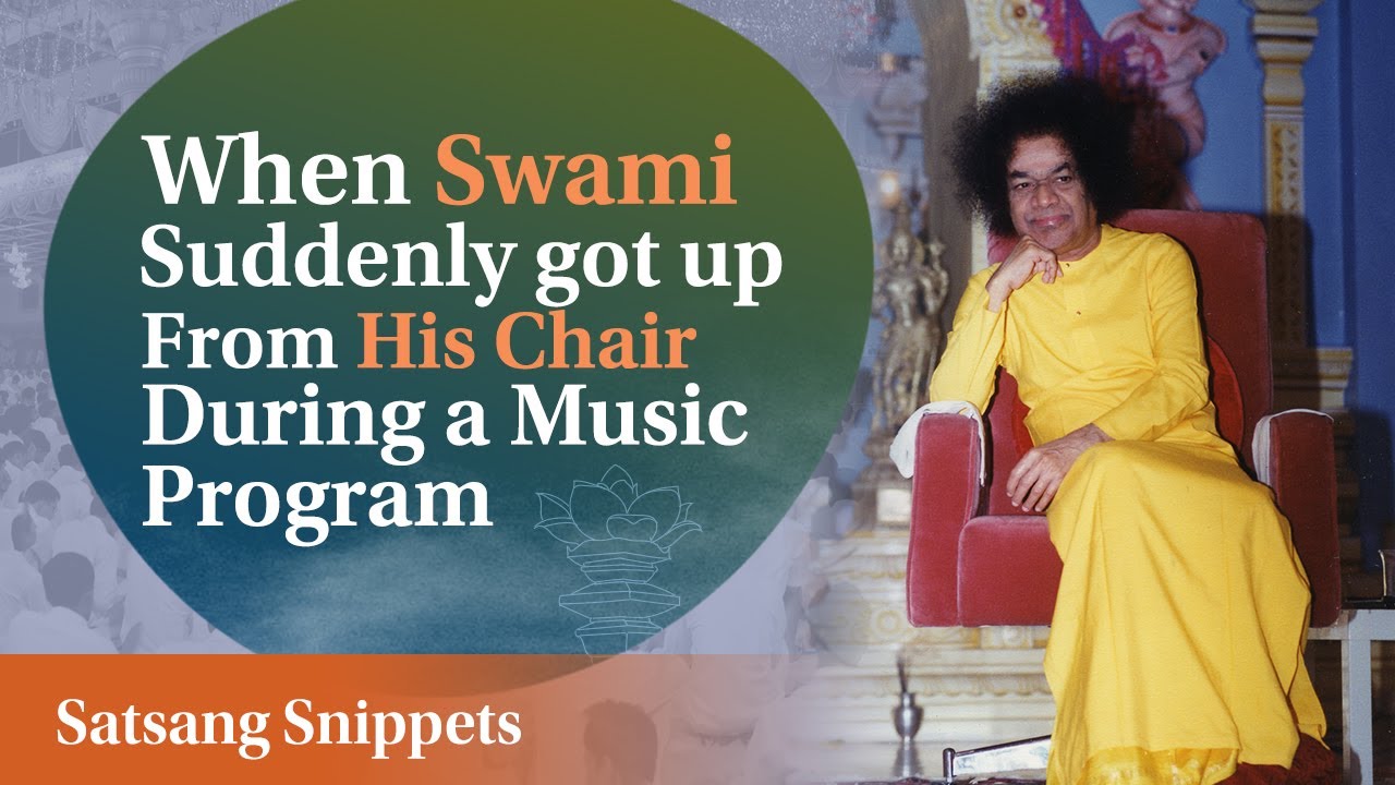 When Swami Suddenly Got Up from His Chair During a Music Program | Satsang Snippets | Prasanthi