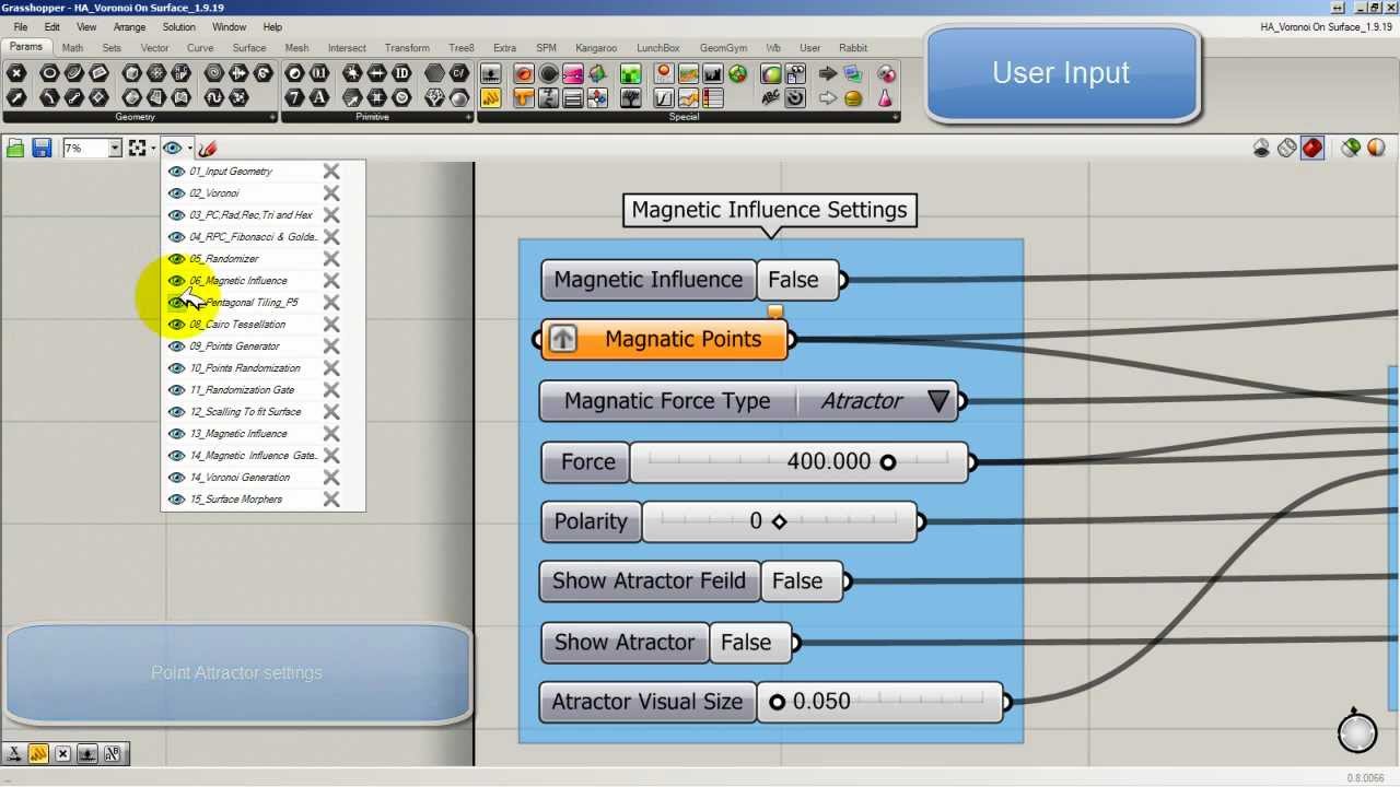 Grasshopper  Pattern Generator on Surface