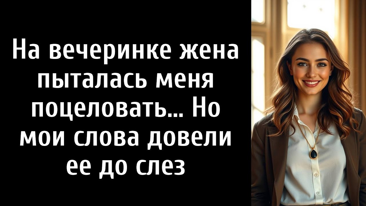 На вечеринке жена пыталась меня поцеловать… Но мои слова довели ее до слез
