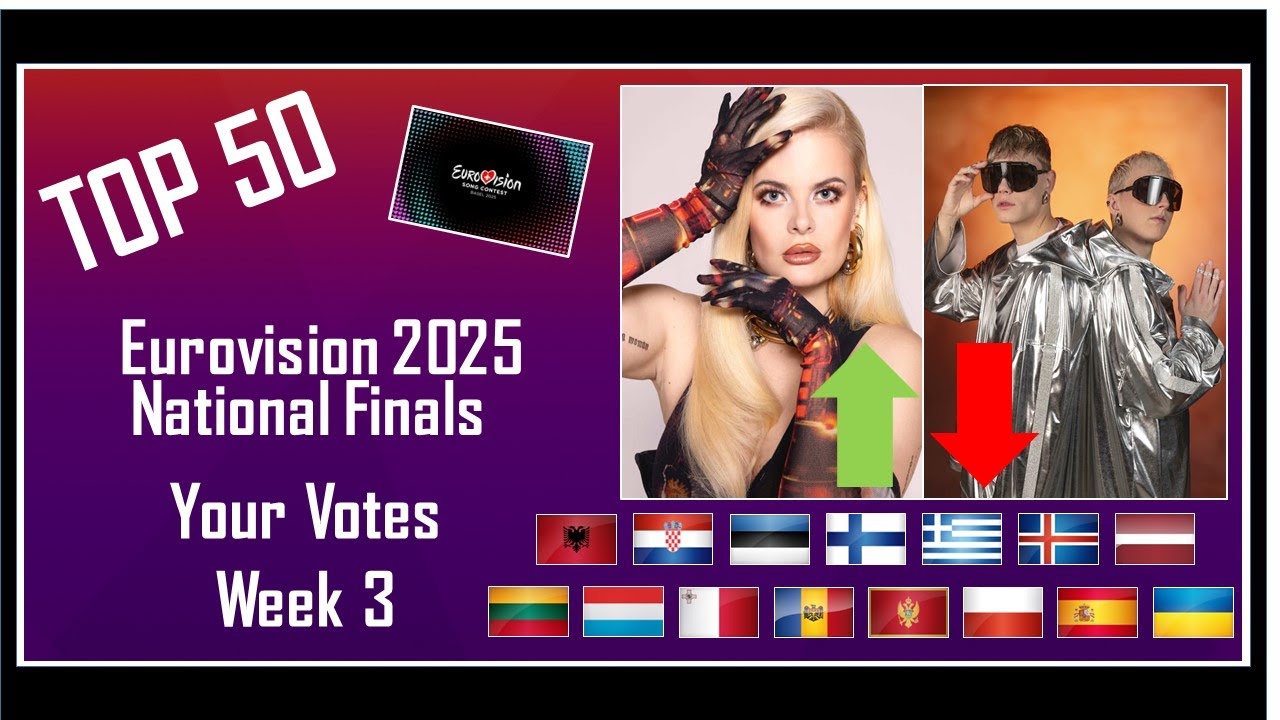 YOUR VOTES | TOP 50 | National Finals | Eurovision 2025 Charts Week 3