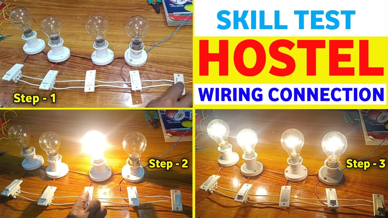 Hostel wiring | skill test class-8 | hostel wiring connection | NVS skill test | NFL Skill test 