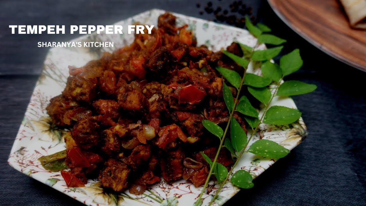 Tempeh Pepper Fry | Soybean tempeh recipe | Vegetarian