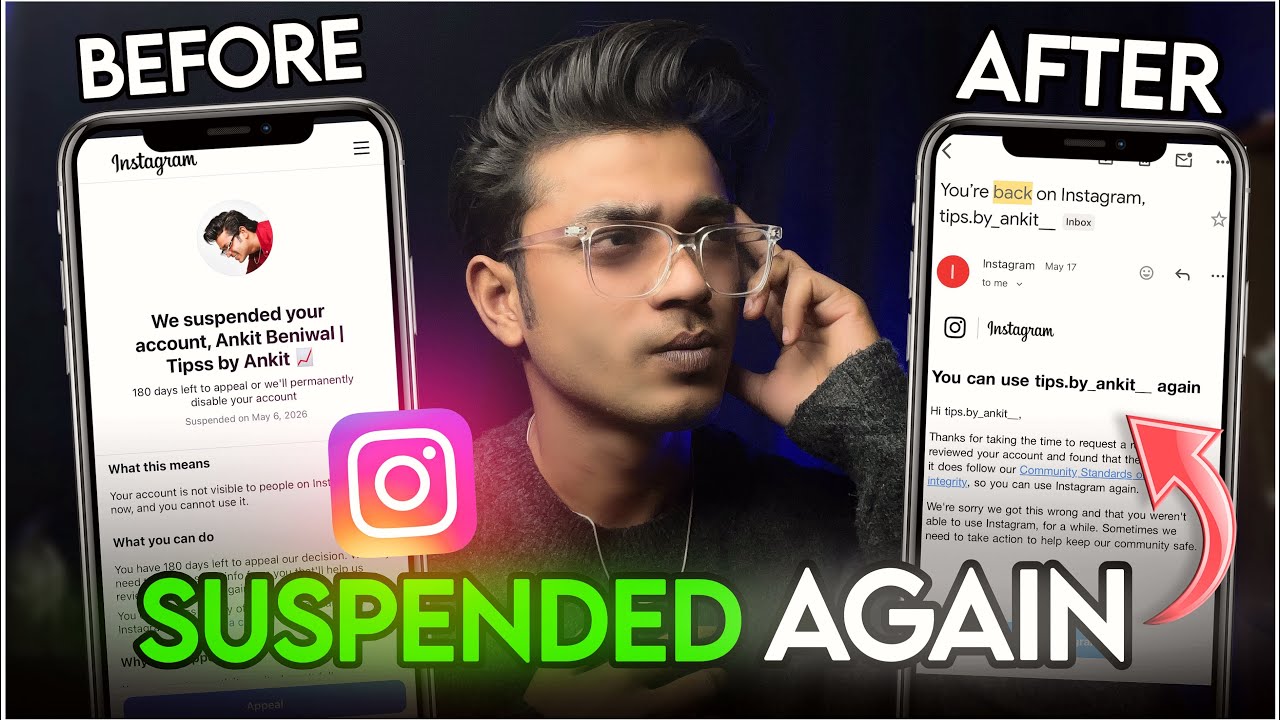 We Suspended Your Account 180 Day Problem | How to recover instagram suspended account   😱