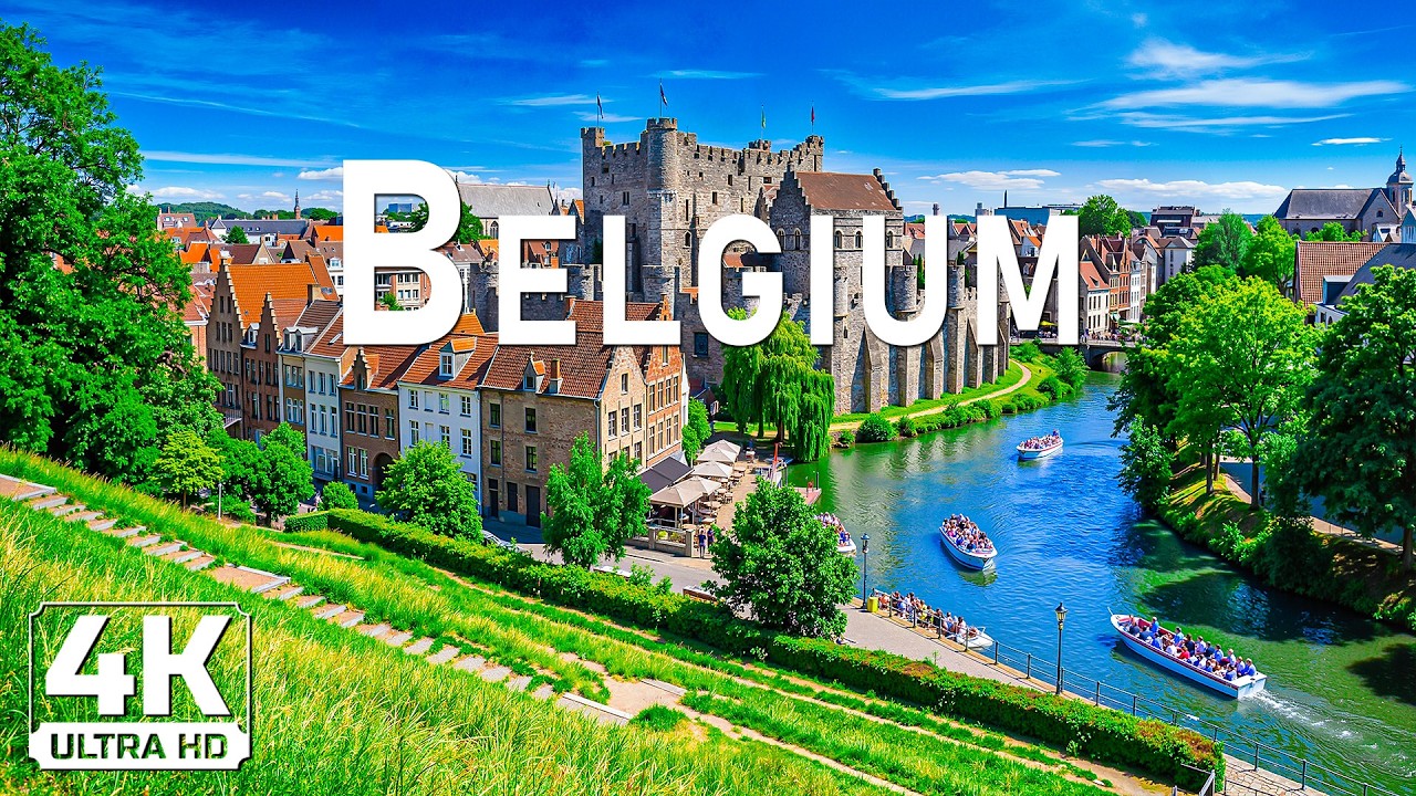 🏰 Belgium in 4K 🏰 | Medieval Cities, Charming Canals & Relaxing European Ambience
