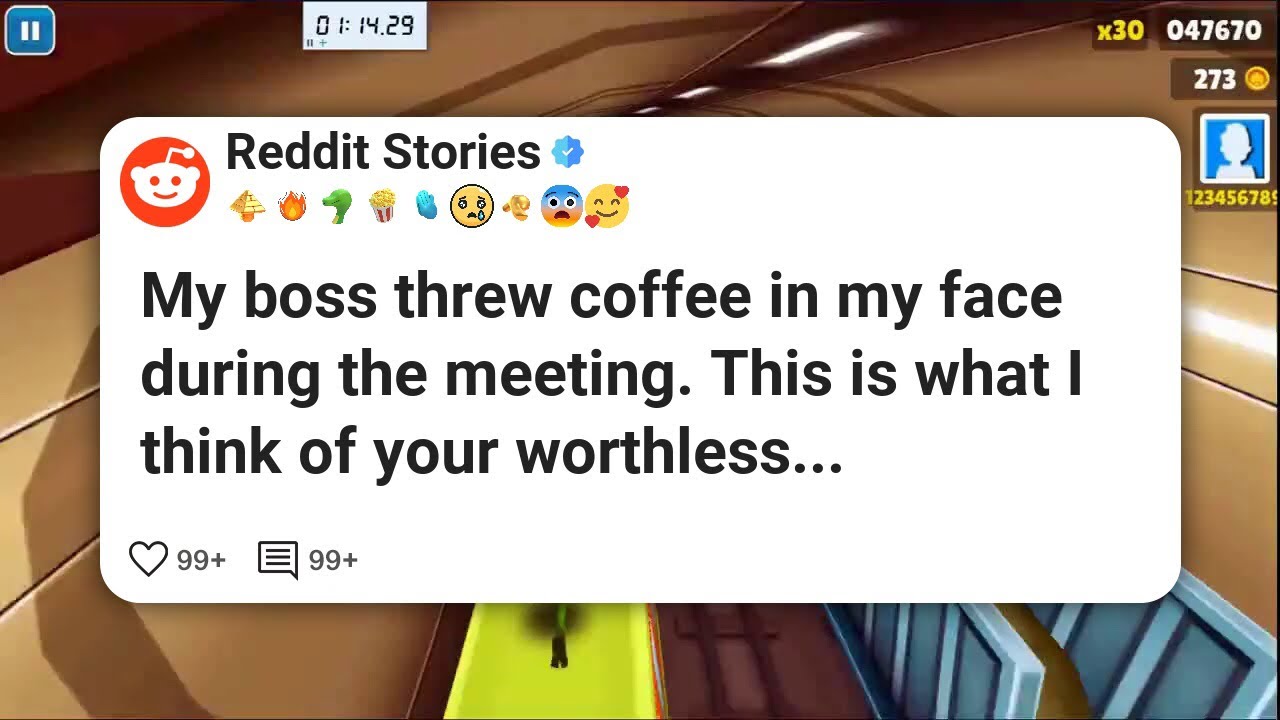 My boss threw coffee in my face during the meeting. This is what I think of your worthless #reddit 
