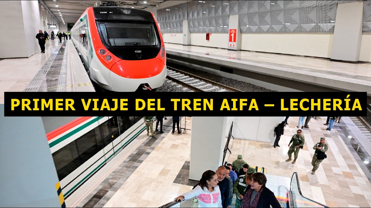 Primer viaje en tren de Lechería al Aeropuerto Internacional “Felipe Ángeles”