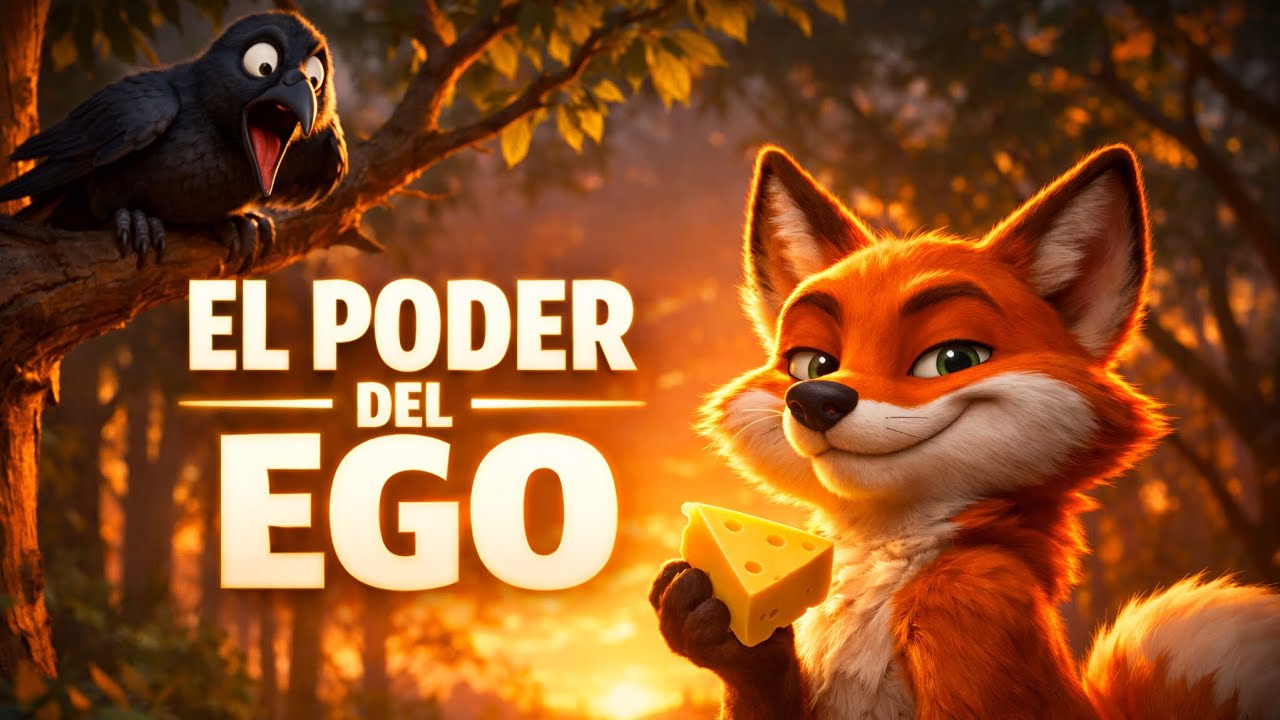 EL ZORRO Y EL CUERVO 🦊🦅 | La fábula que revela el poder del ego y la manipulación