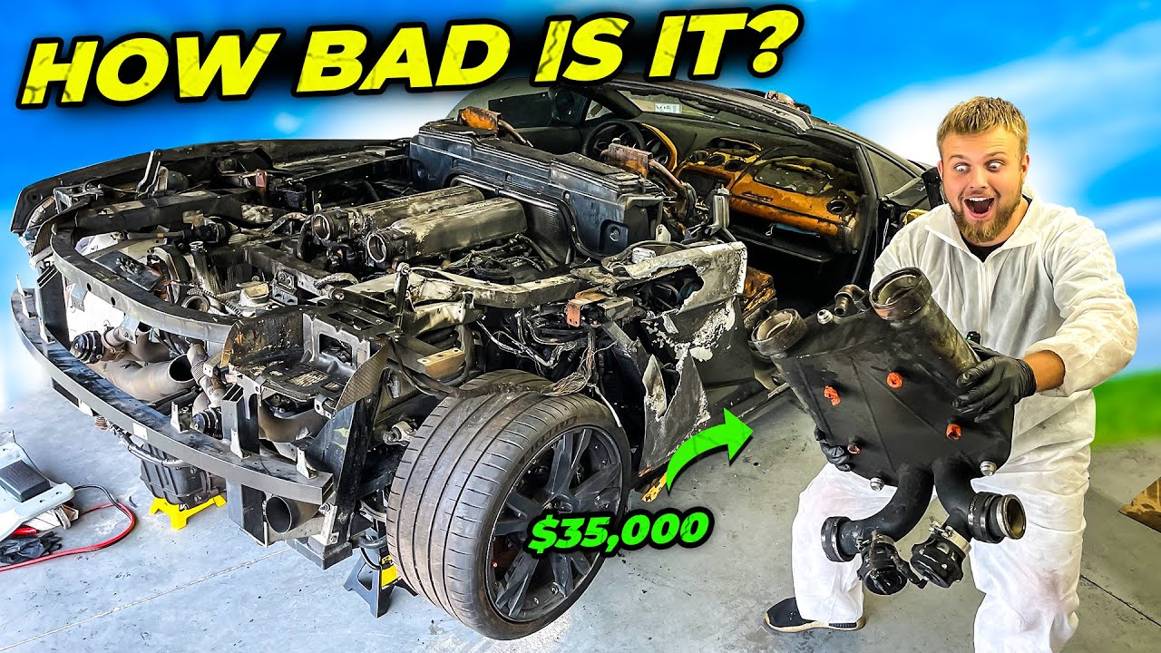 REBUILDING MY FIRE DAMAGED TWIN TURBO LAMBORGHINI PART 1