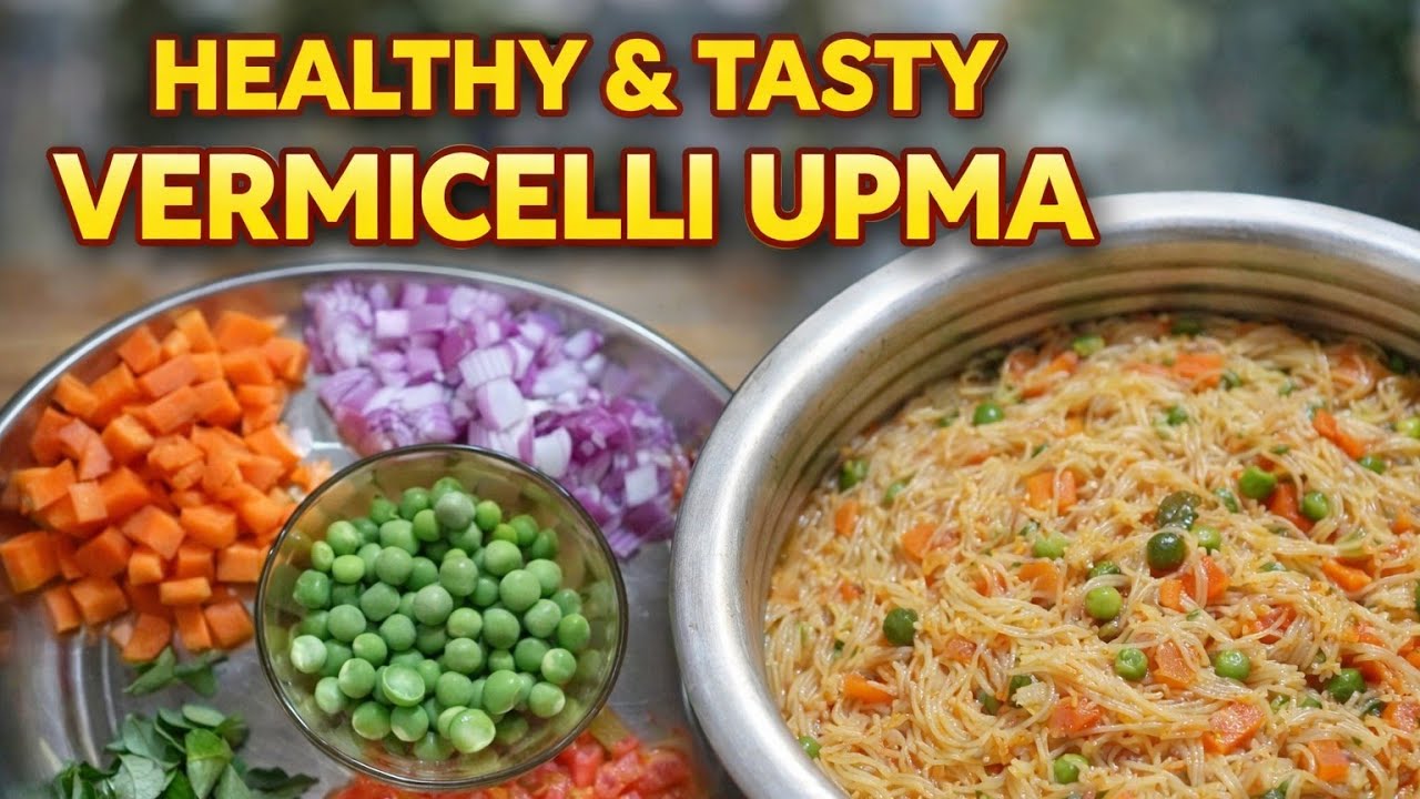 Healthy &Tasty Breakfast Recipe /Vermicelli Upma in Telugu @inspired by@VillageCookingChannel 
