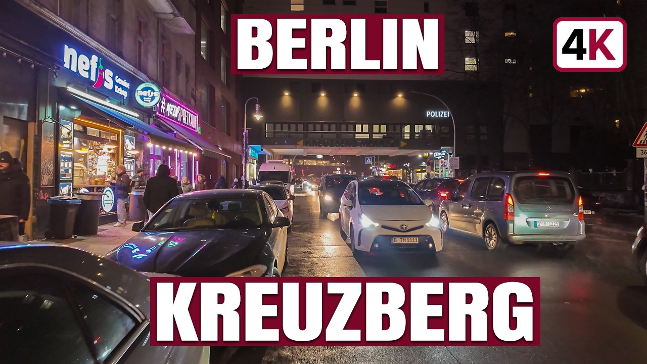 🇩🇪 Berlin Kreuzberg Night Walk 🌙 | From Kottbusser Tor to the Canal