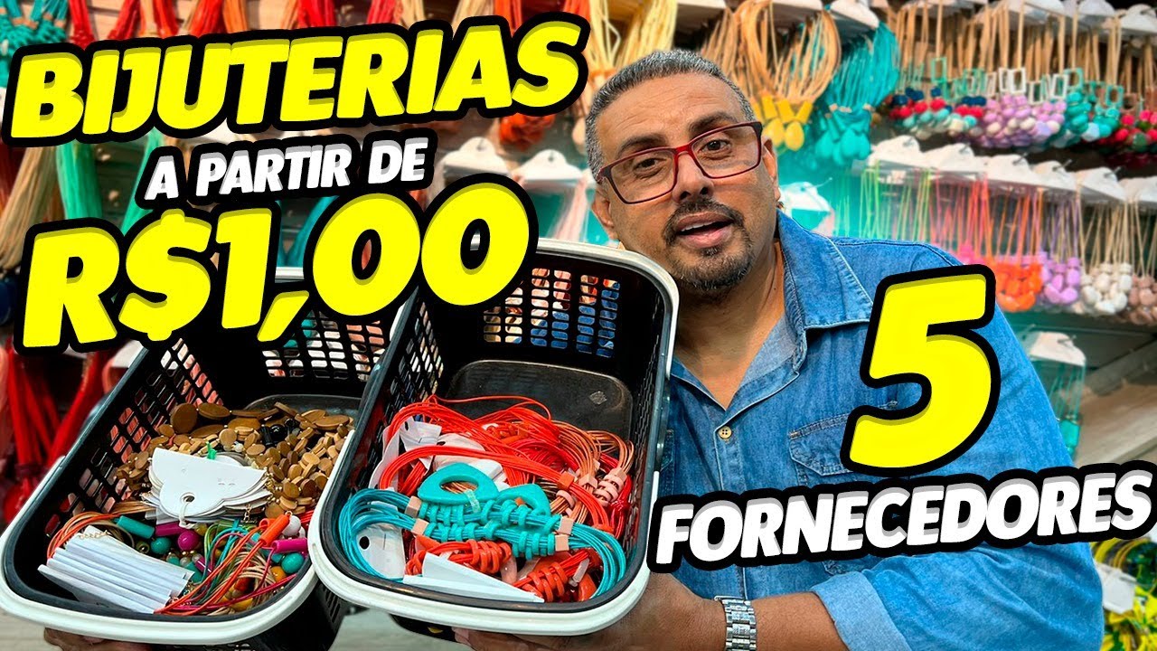 R$0,99 BRINCOS 5 FORNECEDORES DE BIJUTERIAS NA 25 DE MARÇO - BOLSÃO DA SENADOR QUEIROZ