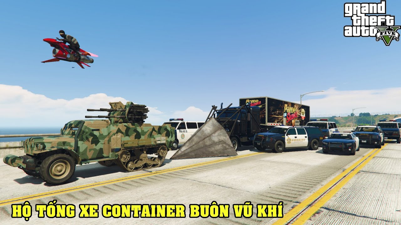 GTA 5 Sát Thủ Ngầm #2: Hộ Tống Đoàn Xe Buôn Vũ Khí Cấm Trong Thùng Container Đi Về Bến Cảng !