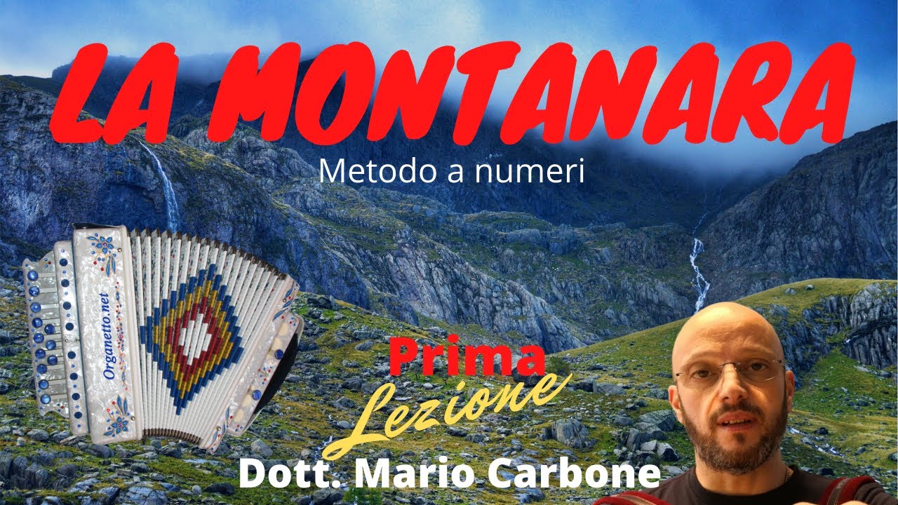 Lezione di organetto - 1a Lezione - LA MONTANARA -Tarantella - Metodo a numeri