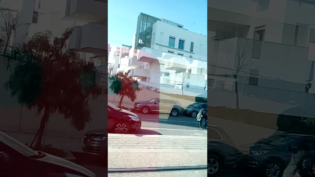 جولة في الدارالبيضاء عبر الترامواي1 la balade en tramway Casablanca 💚💛💜💙💟❤