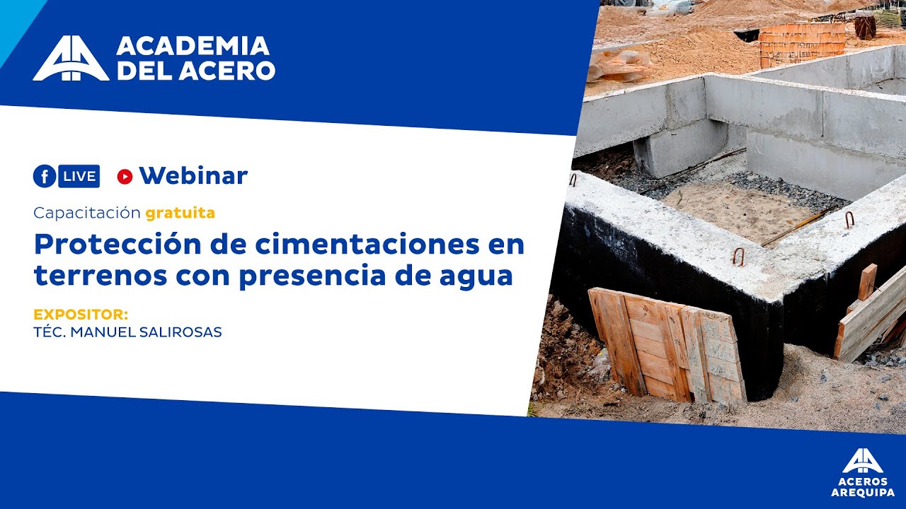 Sesión online GRATUITA | Protección de cimentaciones en terrenos con presencia de agua