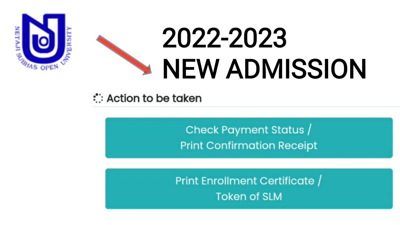 NSOU 2022-23 ENROLLMENT CERTIFICATE / TOKEN OF SLM DOWNLOAD