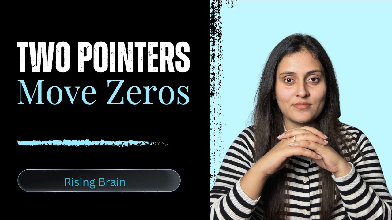 Move Zeros | Two Pointer Pattern Explained (Brute → Optimal)