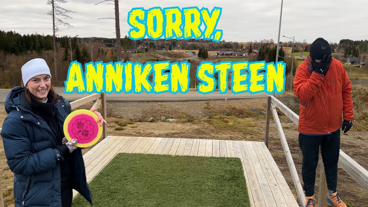 Karidalen (white layout) - Anniken Steen. Disc golf i Gjøvik