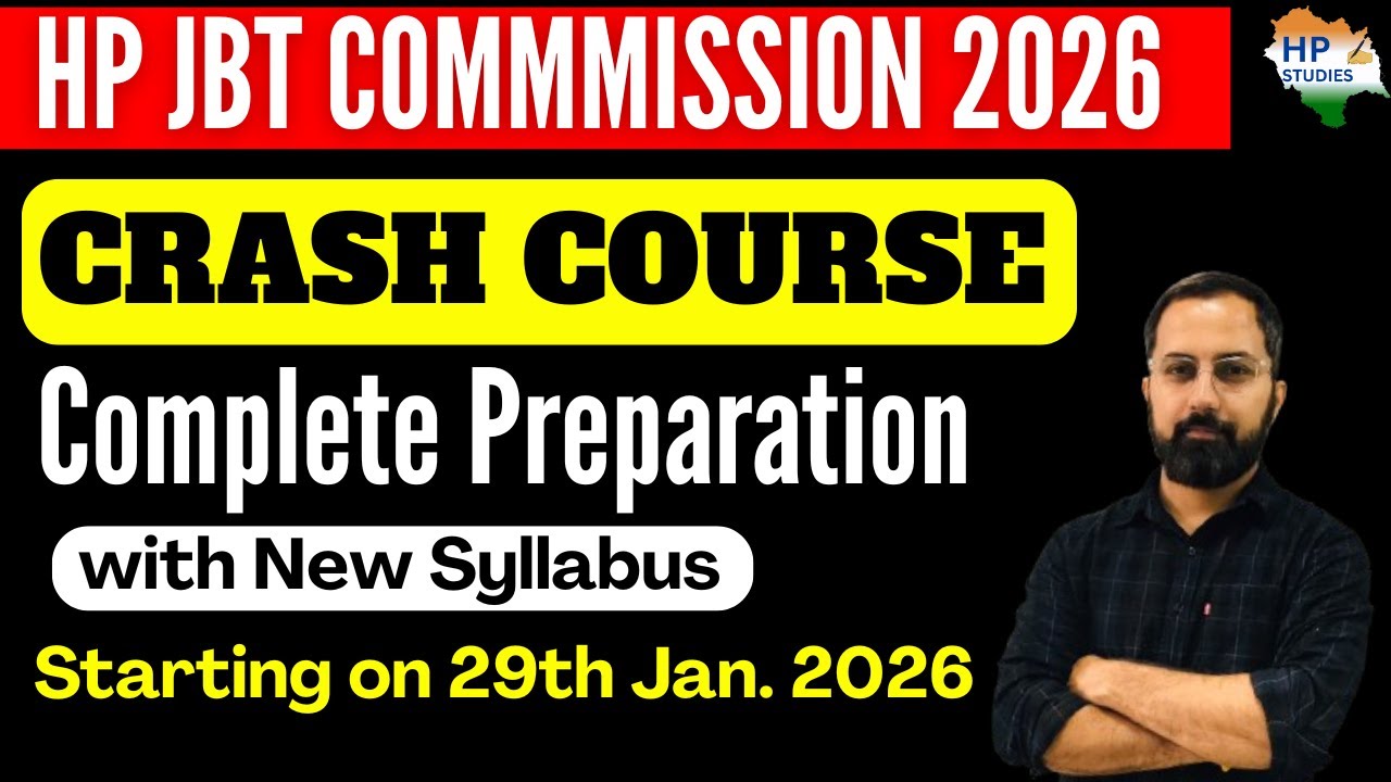 HP JBT 2026 | Crash Course | Complete Preparation #hpjbt #hpjbtcommission #hpstudies