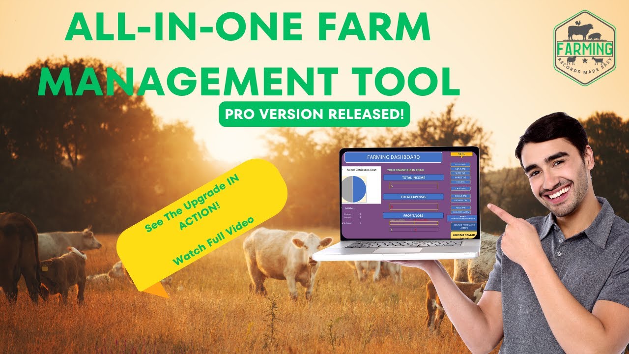 Farm Recordkeeping Excel – PRO Version | Complete Livestock Record-Keeping Tool (Excel Demo)