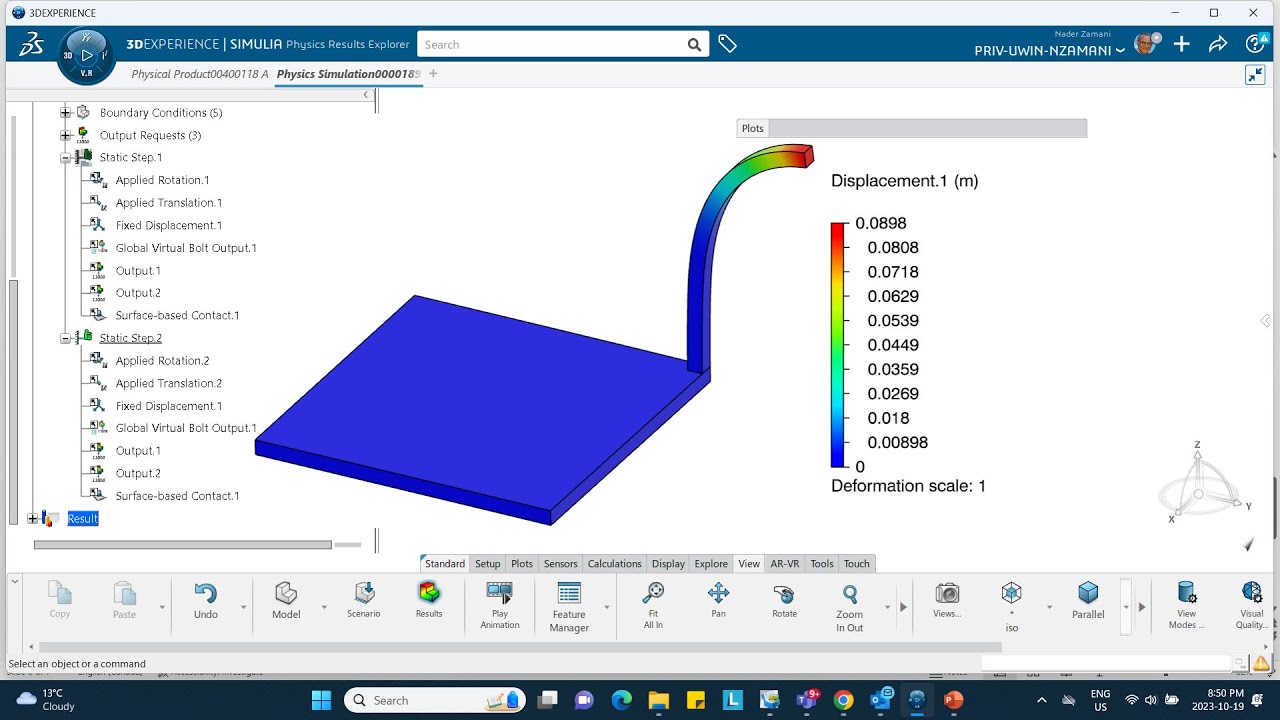 FEA 3DEXPERIENCE R2023x Coupling Constraint