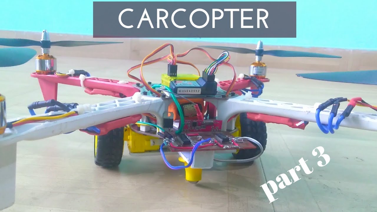 Two wheel copter || running and flying carcopter part 3
