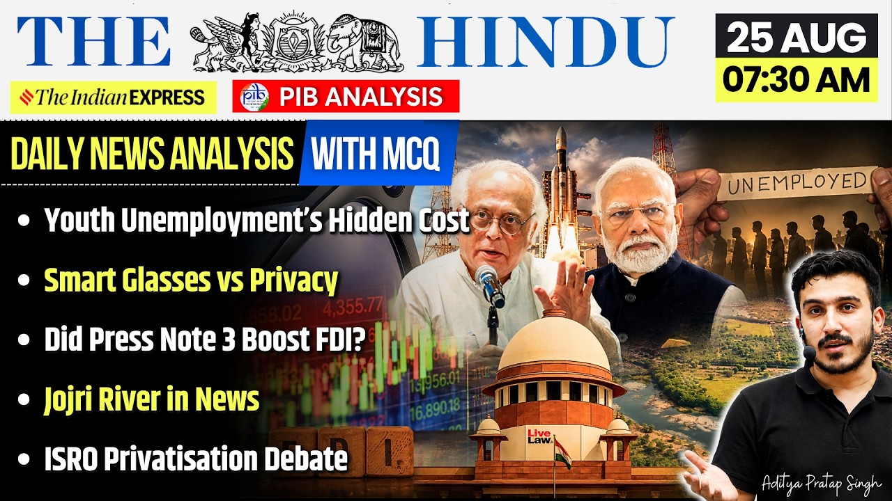 The Hindu News Analysis | 25 August 2026 | PIB Current Affairs + MCQs | UPSC Prelims & Mains